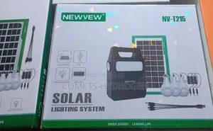 Newvew NV-T215 Solar Lighting System With 3 LED Bulbs Panel