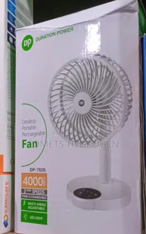 Duration Power DP-7626 Rechargeable Table Fan - 4000mAh