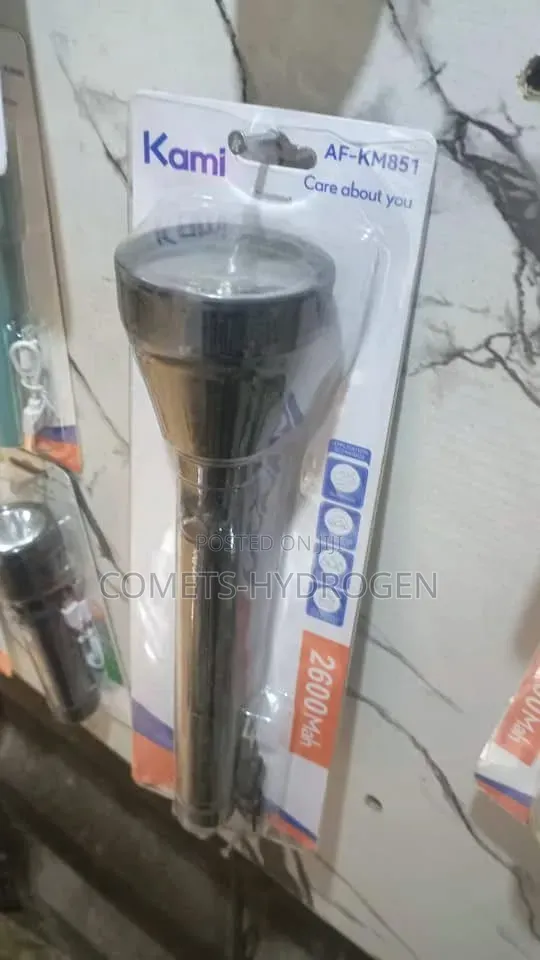 Kami AF-KM851 Rechargeable LED Flashlight Torchlight 2600mAh
