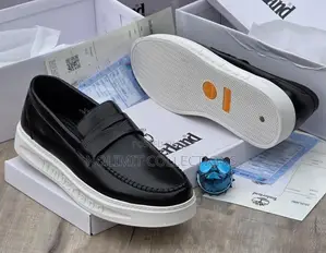 Stylish Leather Timberland Platform Penny Loafers