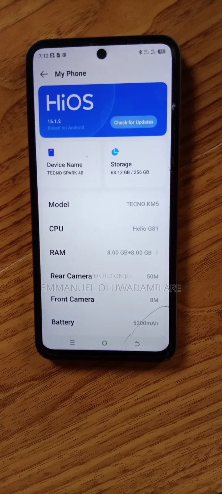 Tecno Spark 40 256 GB Gray