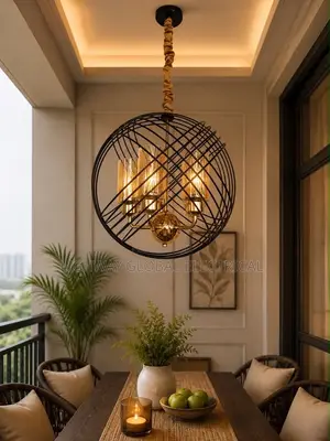 Creative American County French Wrought Iron Spherical Chandelier
