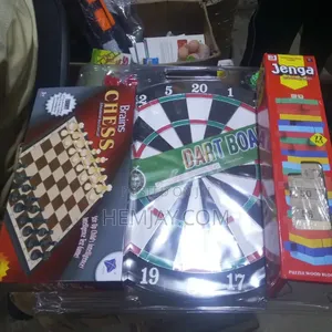 3in1 Standard Board Games. (CHESS, DART BOARD JENGA)
