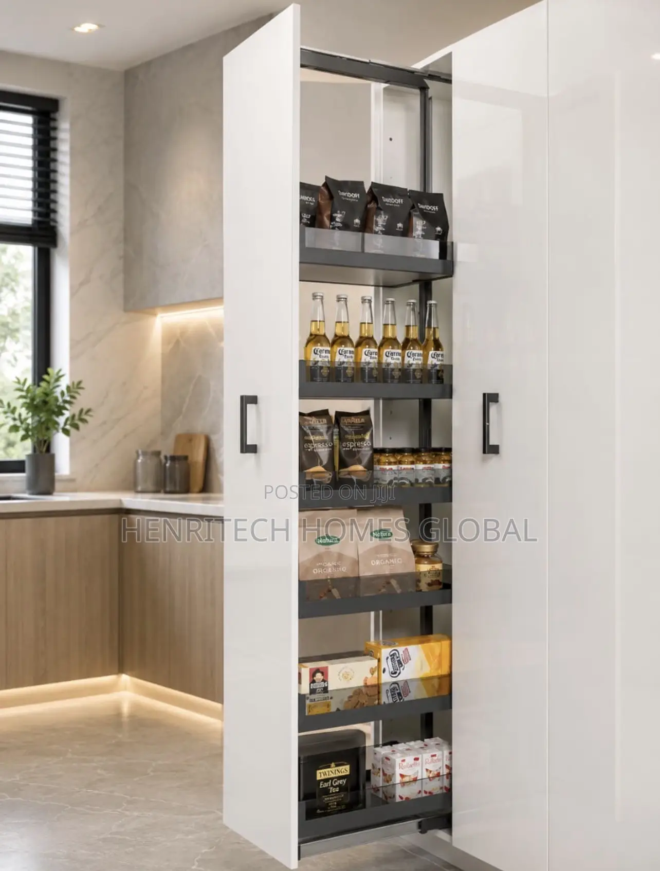 Pull-Out Fibreglass Pantry – 6 Layers