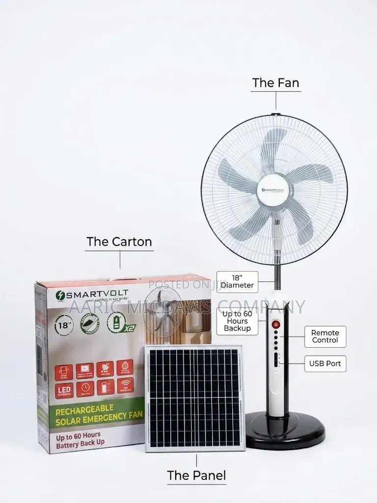 Smartvolt 18 Inch Solar Rechargeable Double Battery