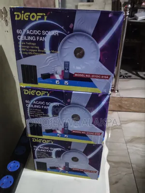 60" AC/DC Solar Ceiling Fan