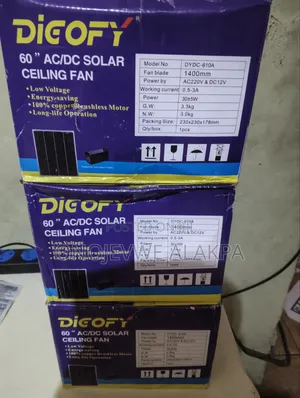 60" AC/DC Solar Ceiling Fan