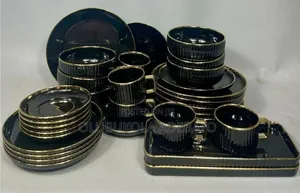 32 Pieces Gold Rimmed Dinner Set