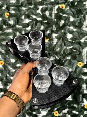 X-Shaped Bamboo Tequila Shot Rack