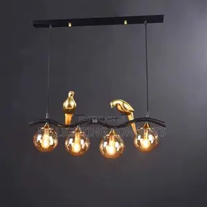 Modern Simple Gold Glass Ball Pendant Chandelier.