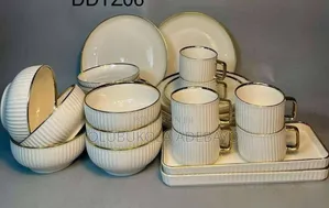 Gold Rimmed Dinner Set