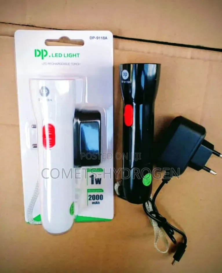 DP-9118A Rechargeable LED Torch Light - 1W 2000mAh Flashlight