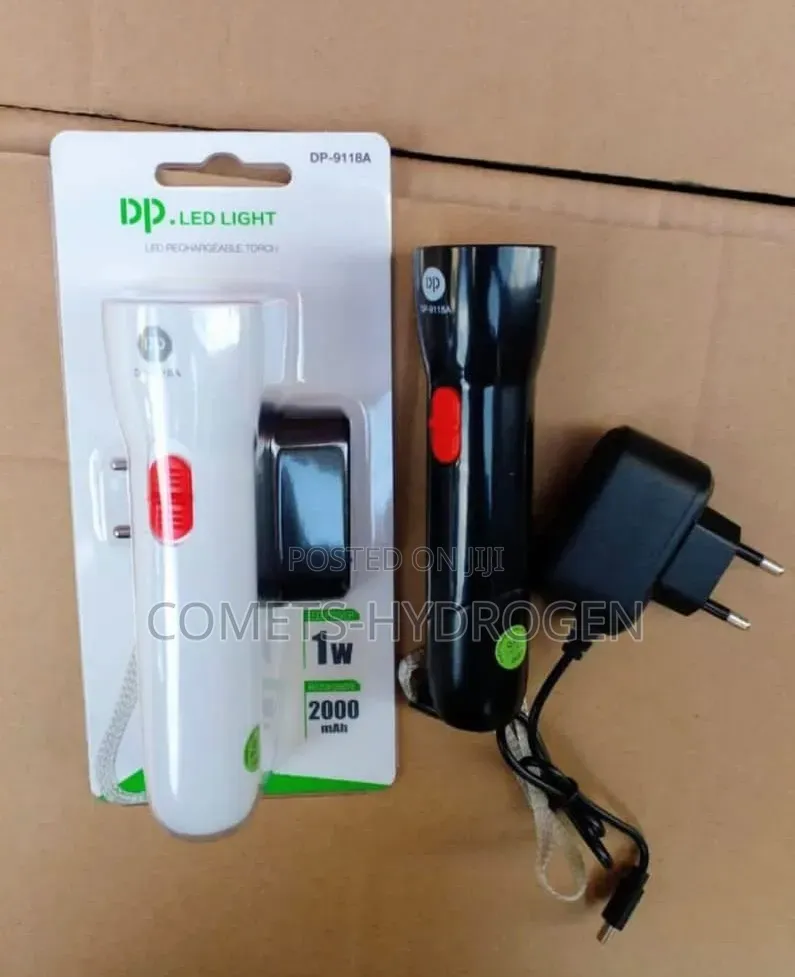 DP-9118A Rechargeable LED Torch Light - 1W 2000mAh Flashlight