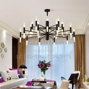 Nordic Postmodern Luxury Minimalist Iron Glass Chandelier