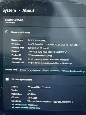 Laptop Dell Latitude 5411 16GB Intel Core i7 SSD 256GB