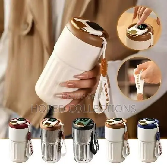 Digital Display Thermos Coffee Mug 450ml