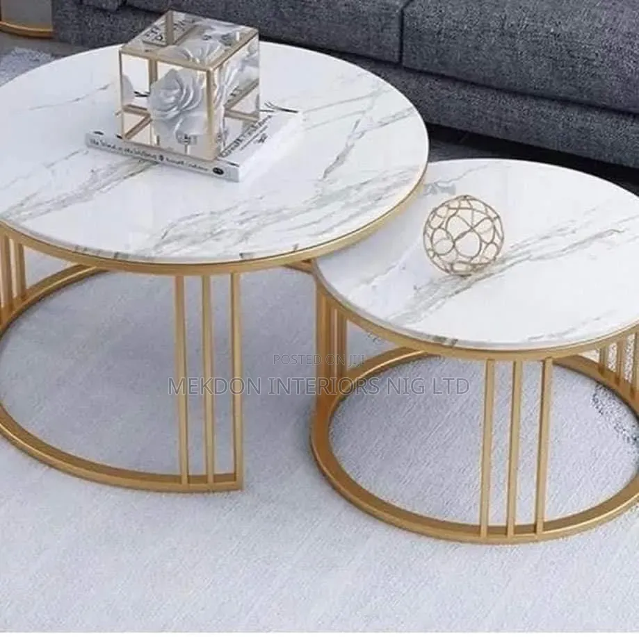Mable Table Top With Golden Base