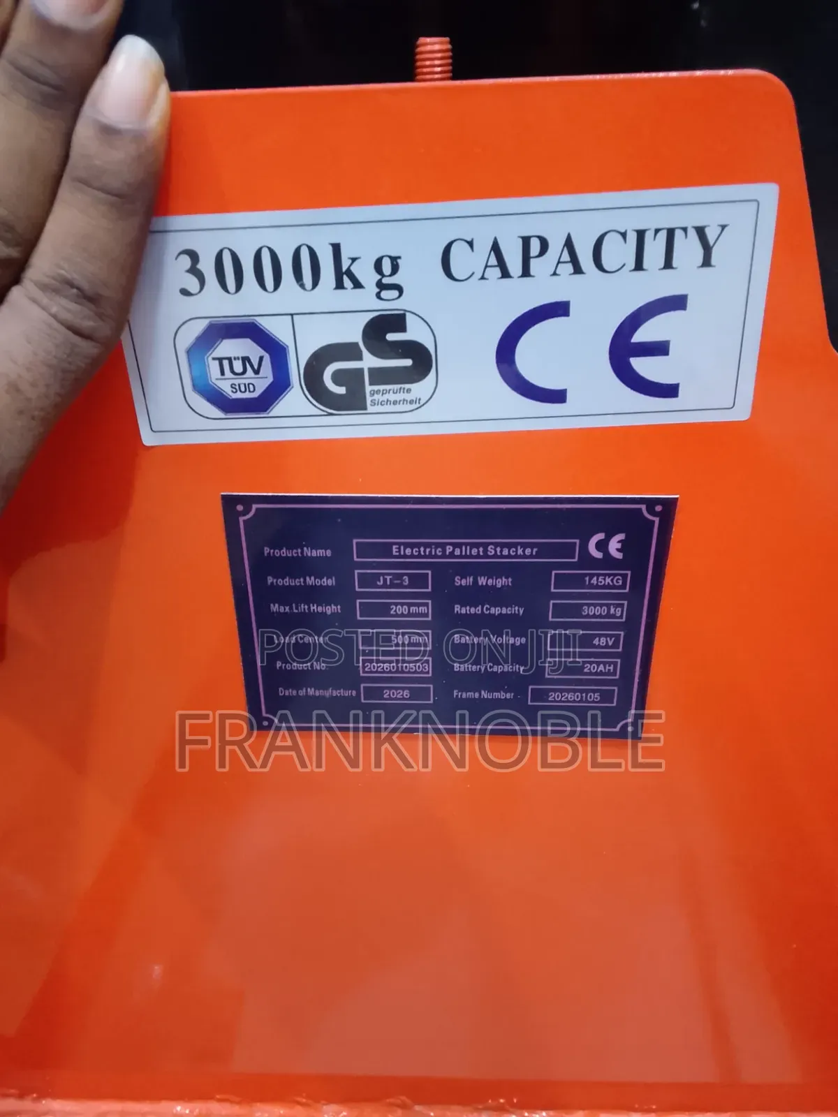 Electric Pallet Stacker 3ton
