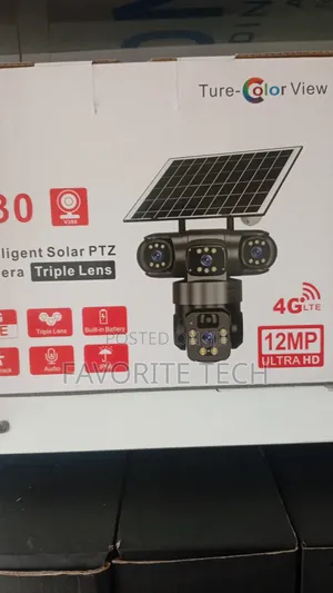 V380 Pro Solar 4g Triple Lens Camera