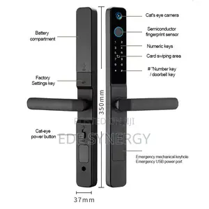 Alluminium Frame Glass Doors Biometric Handle Digital Smartlock
