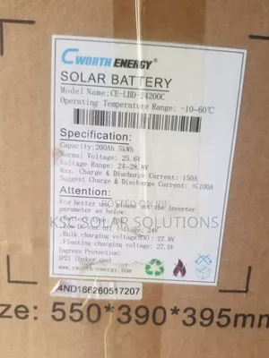5kwh 24v Cworth Lithium Battery