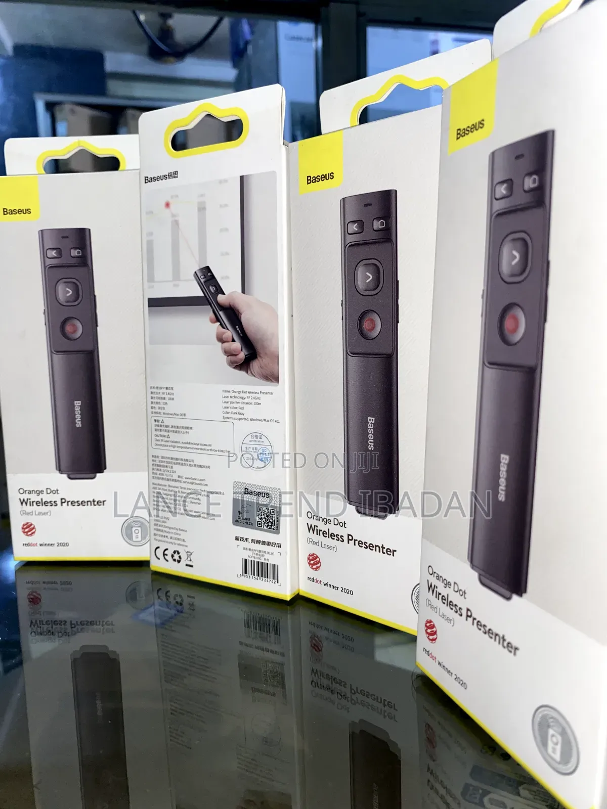 Orange Dot Wireless Presenter, Red Laser