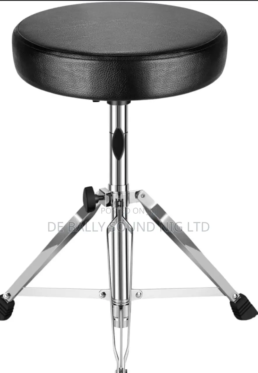 Adjustable Drum Throne – Padded Round Seat
