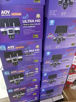 3 Lens Ubox Solar Camera 18w With Double Panel
