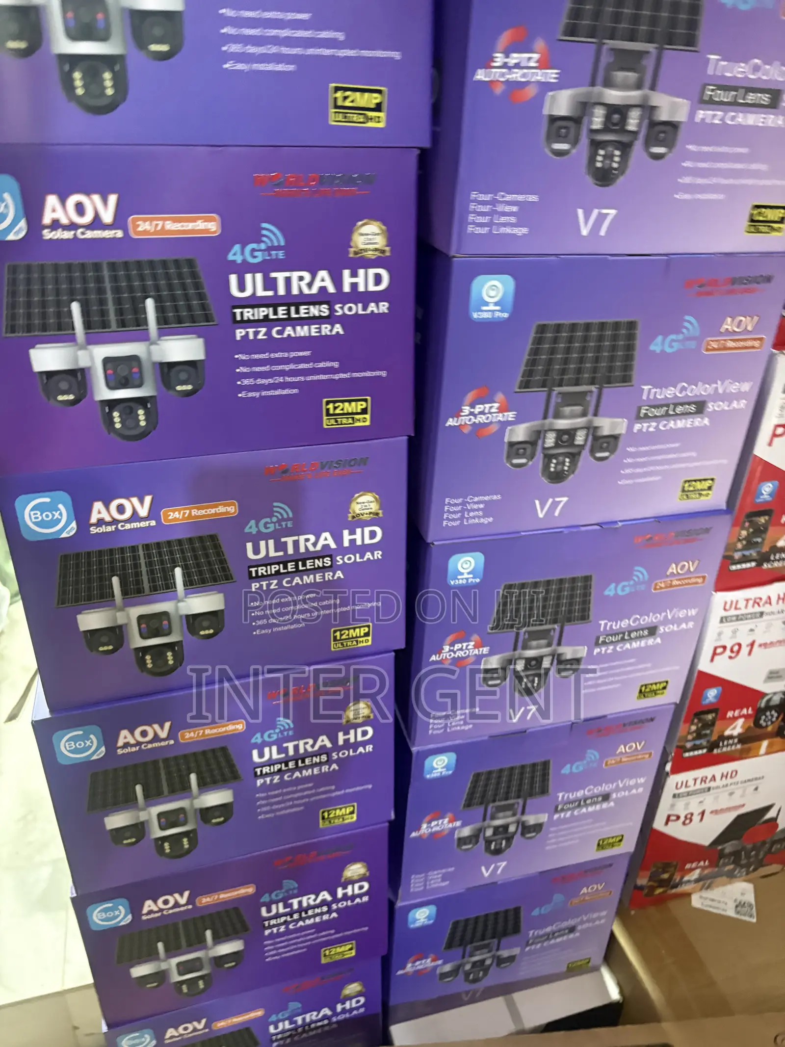 3 Lens Ubox Solar Camera 18w With Double Panel