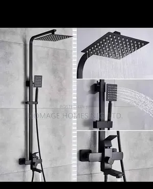 Bathroom Square Black Shower Original
