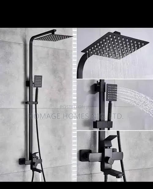Bathroom Square Black Shower Original