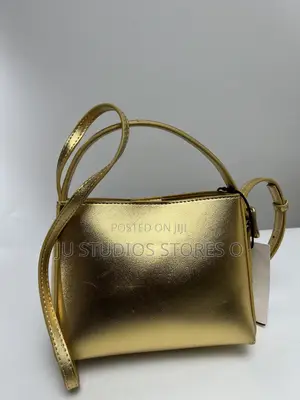 MNG Metallic Gold Faux Leather Mini Shoulder Bag