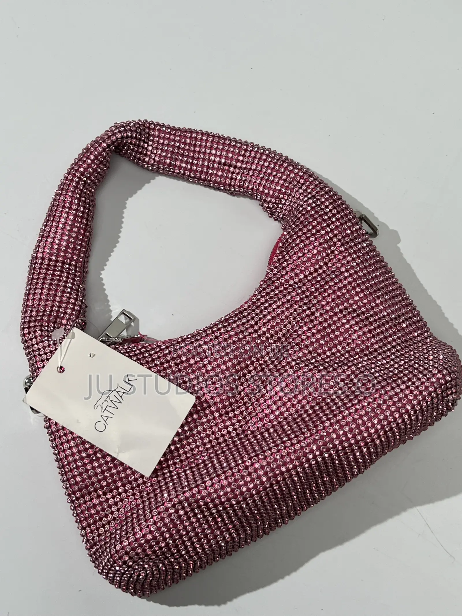 Catwalk Pink Rhinestone Shoulder Bag