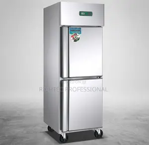 High Quality Commercial 2-Door Stainless Steel Upright Kitchen Chiller