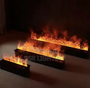 Recessed Water Vapor Fireplace Real Flame Ambiance, Pure Serenity