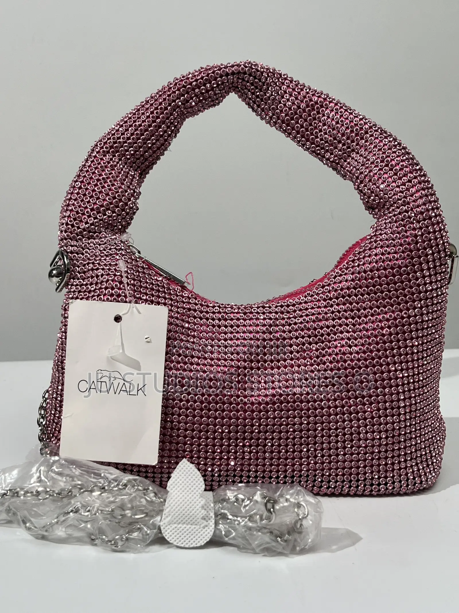Catwalk Pink Rhinestone Shoulder Bag