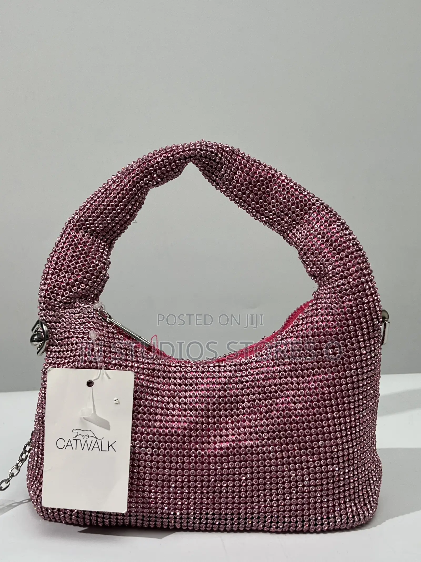 Catwalk Pink Rhinestone Shoulder Bag