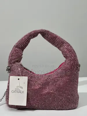 Catwalk Pink Rhinestone Shoulder Bag