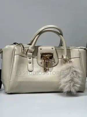 River Island Cream Handbag With Gold-Tone Lock