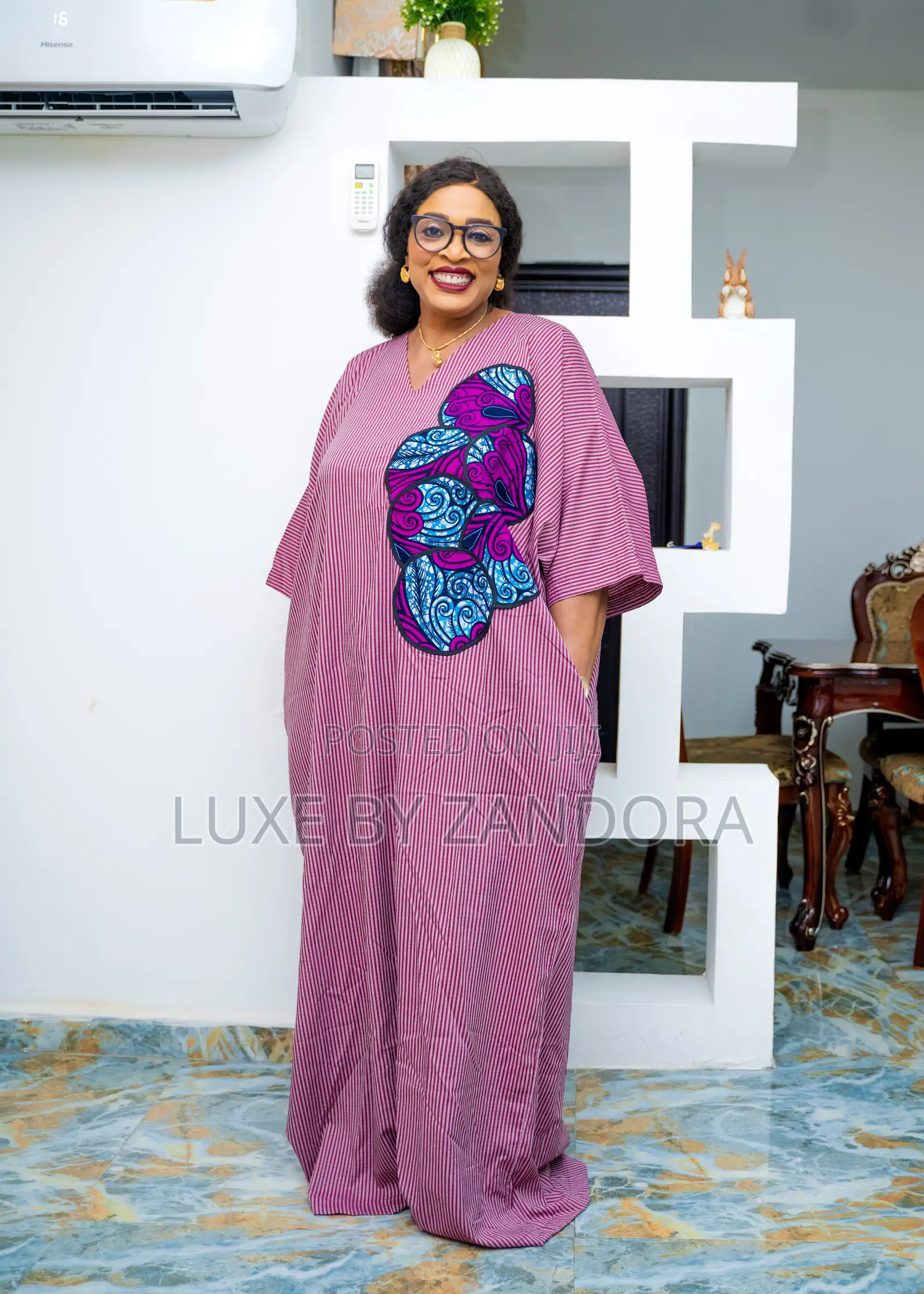 Afrocentric Stripped Bubu