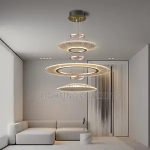 Modern Nordic Ring Island Minimalist Led Acrylic Pendant Chandelier