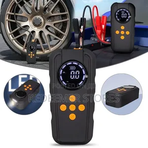 12V Car Battery Jump Starter With Air Pump With Flashlight