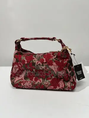 Next Red Floral Tapestry Shoulder Bag