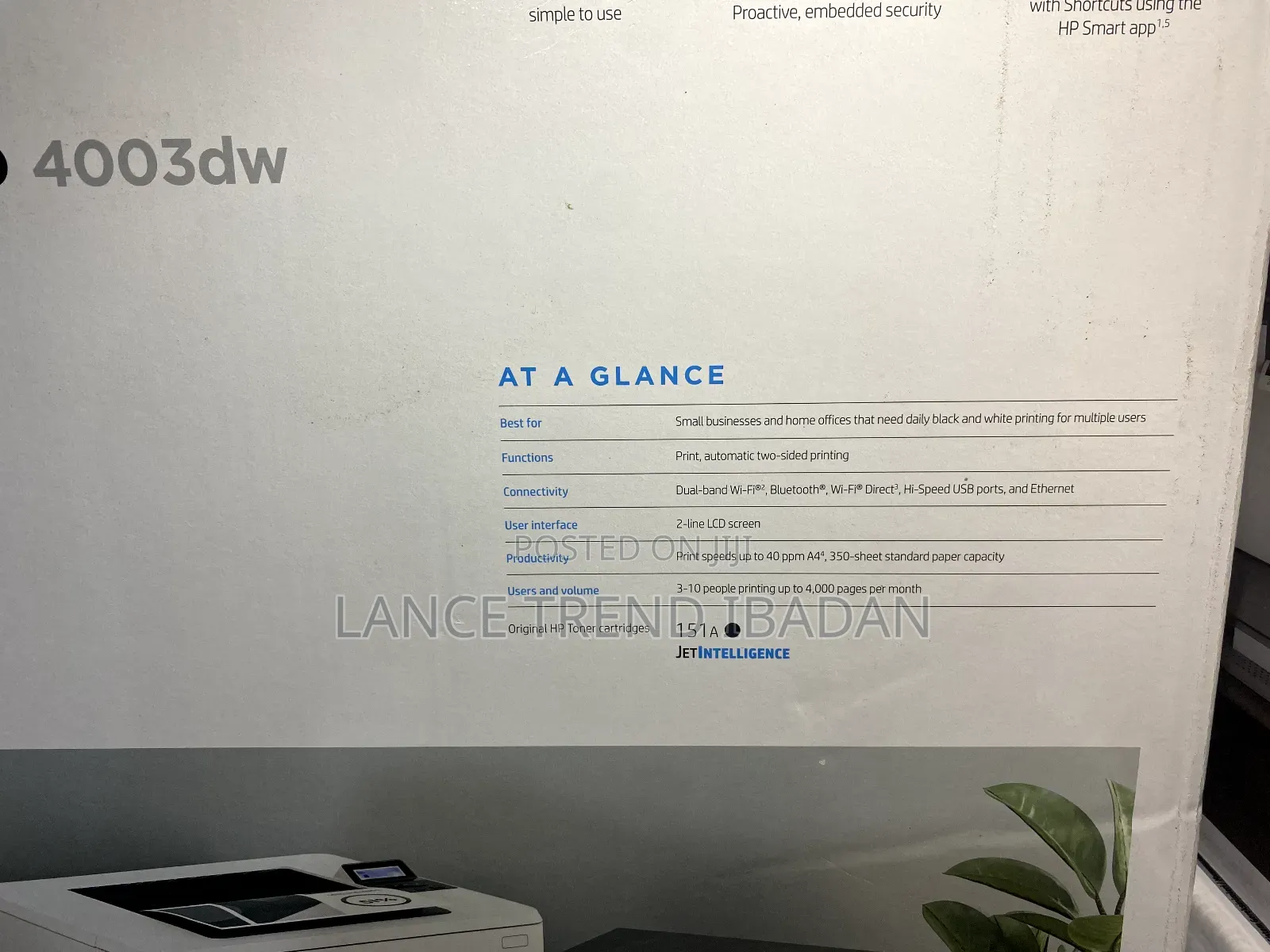 HP LaserJet Pro 4003dw