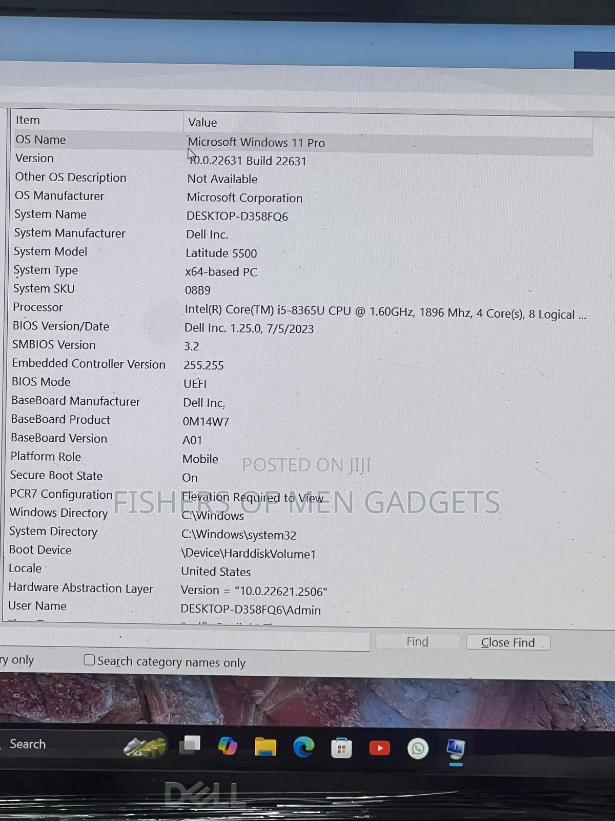 Laptop Dell Latitude 5500 8GB Intel Core i5 SSD 256GB