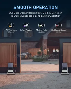 Automatic Sliding Gate Opener With 2 Remote Controls Dc1000