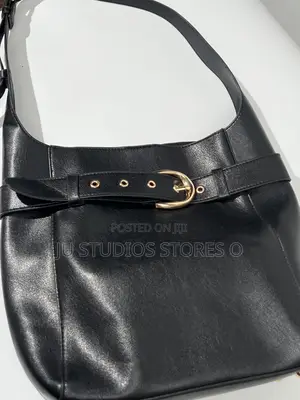 H M Black Buckle Belted Bag