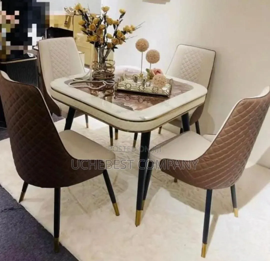 Marble Dinning Table by 4 Chairs