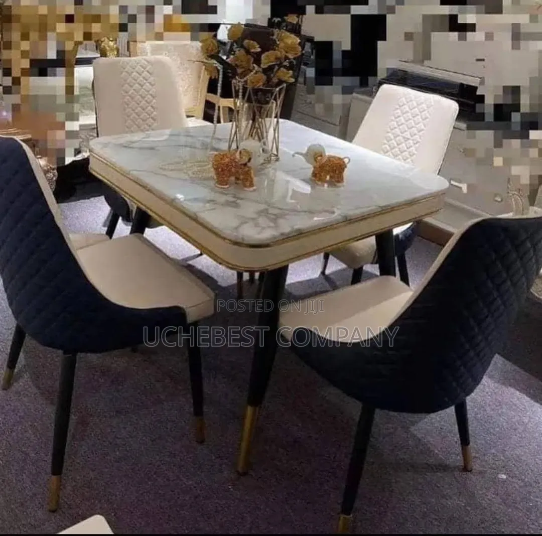 Marble Dinning Table by 4 Chairs