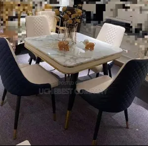 Marble Dinning Table by 4 Chairs